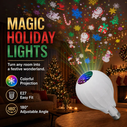 Rotating 16 Patterns Christmas Projector Bulb - Image 1