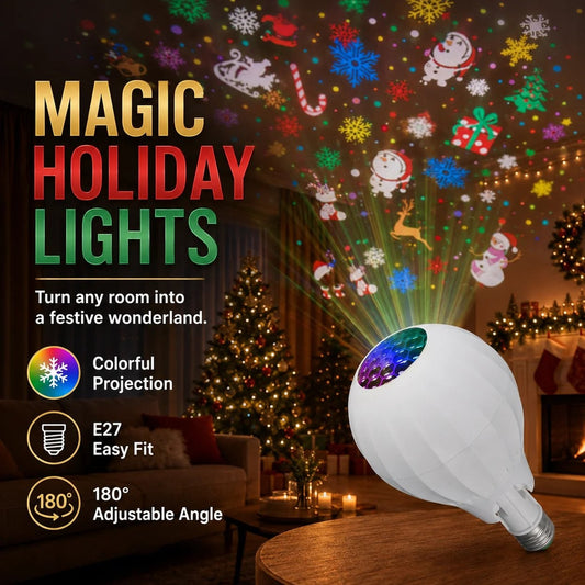 Rotating 16 Patterns Christmas Projector Bulb - Image 1