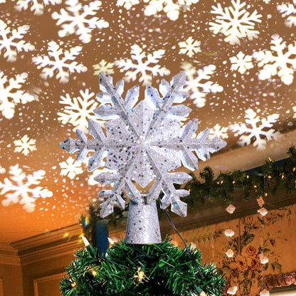 Rotating LED Projection Christmas Tree Topper With Universal Fit - Image 2