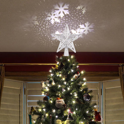 Rotating LED Projection Christmas Tree Topper With Universal Fit - Image 7