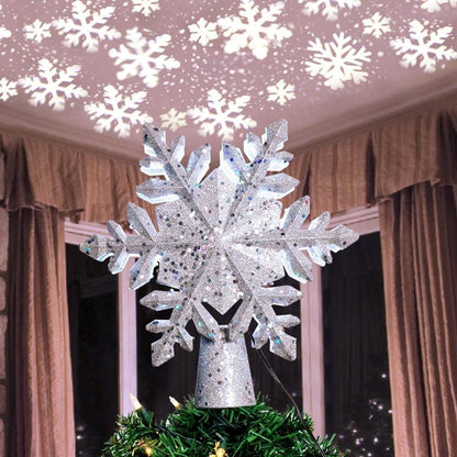Rotating LED Projection Christmas Tree Topper With Universal Fit - Image 1