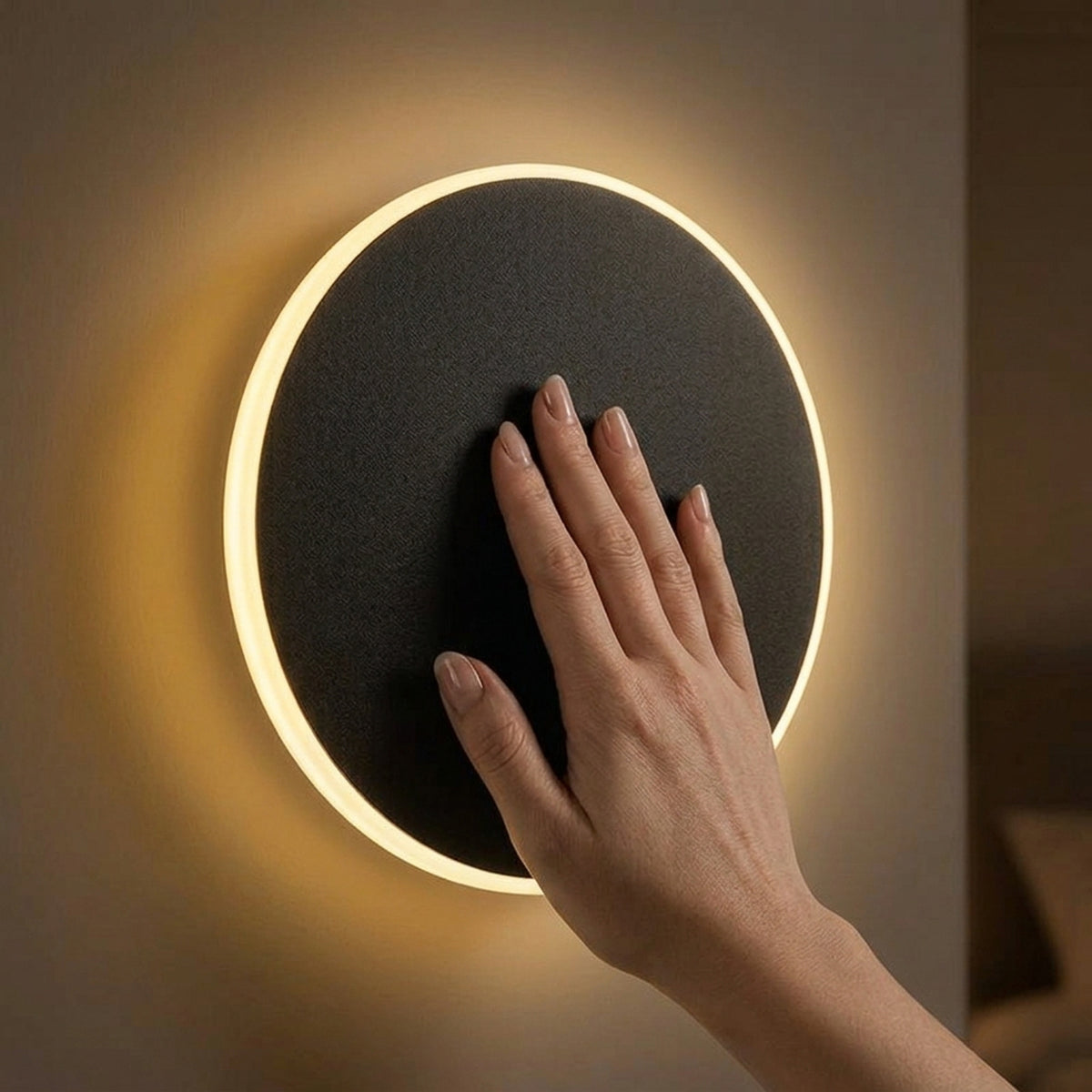 Round Backlit LED Wall Sconce - Image 1