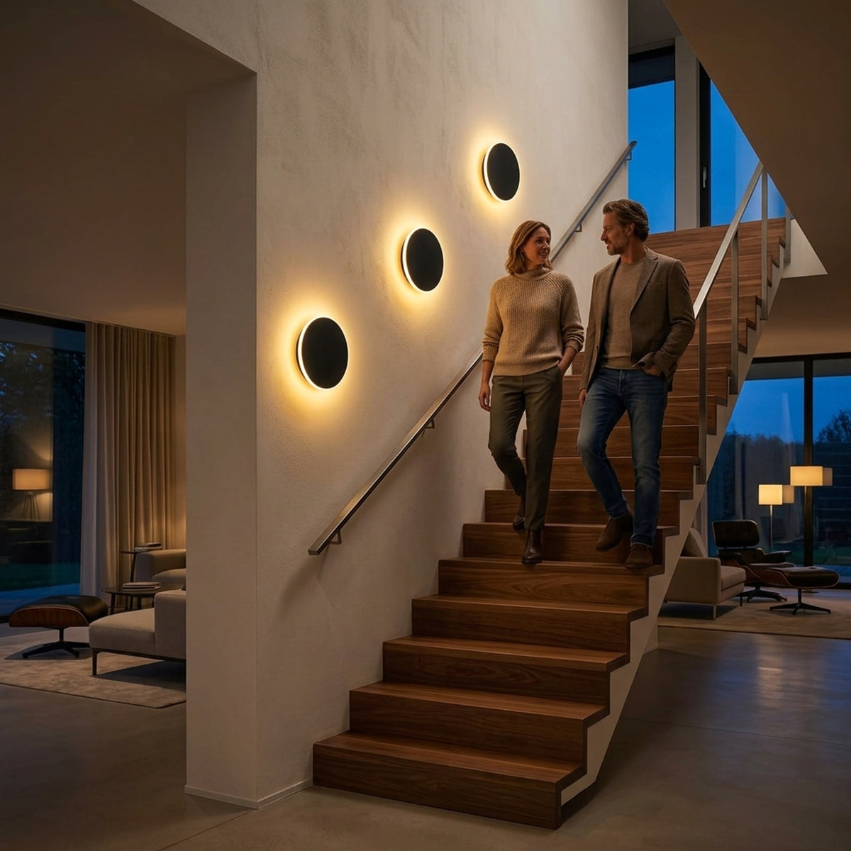 Round Backlit LED Wall Sconce - Image 3