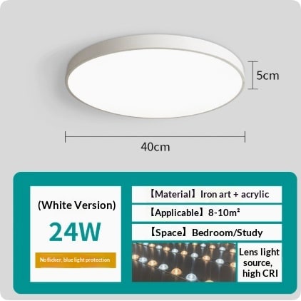 Round Ceiling Light With Remote Control For Simple Living Room - Image 49
