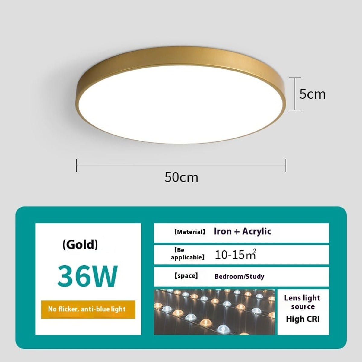 Round Ceiling Light With Remote Control For Simple Living Room - Image 16