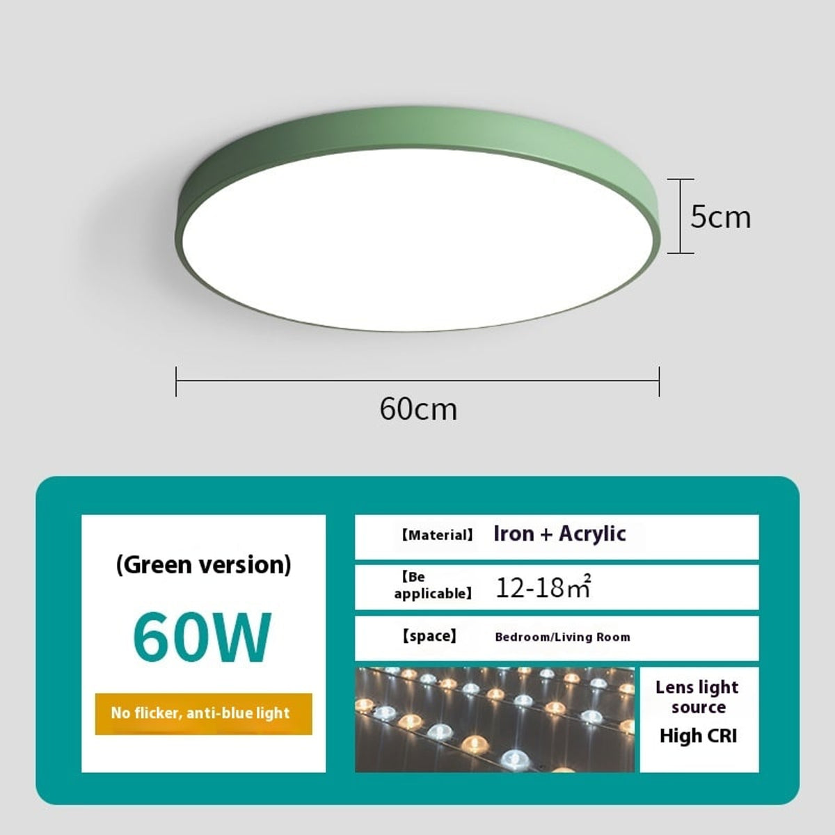 Round Ceiling Light With Remote Control For Simple Living Room - Image 46