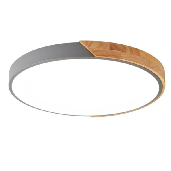 Round Ceiling Light With Wooden Accent - Image 6