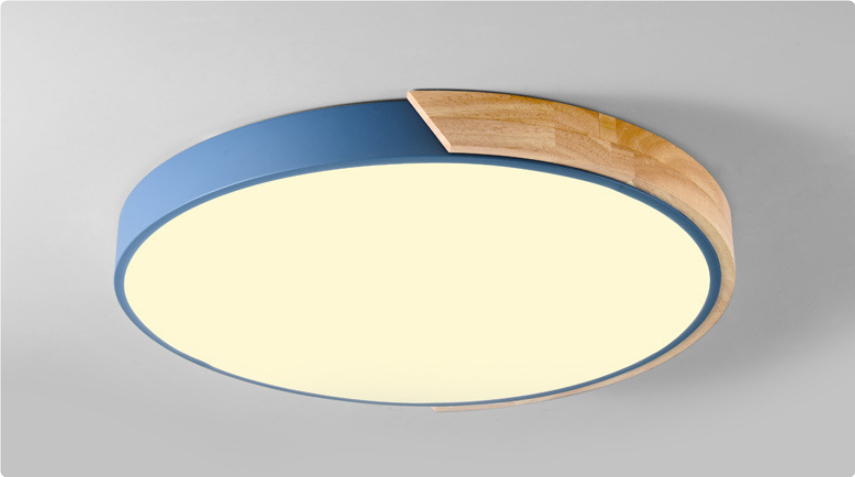 Round Ceiling Light With Wooden Accent - Image 9