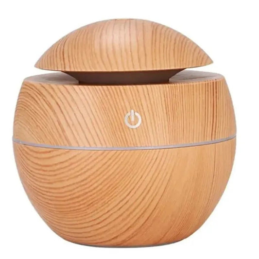 Round Wooden Humidifier With LED Light And USB Power - Image 6