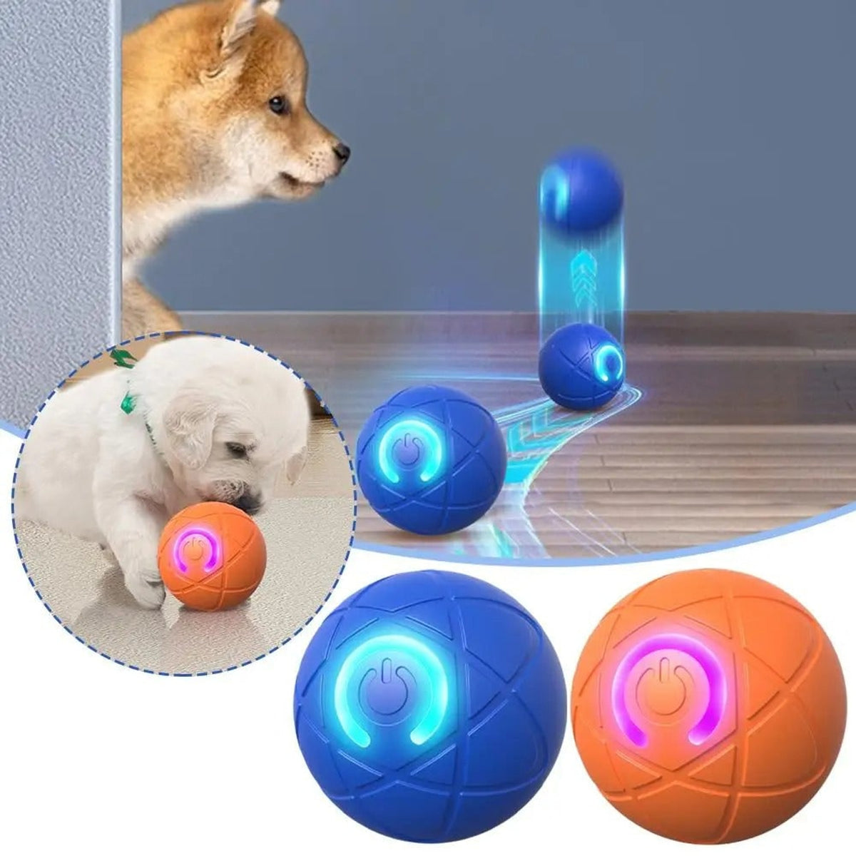 Self-Moving Pet Ball With LED Lights For Cats And Dogs - Image 2