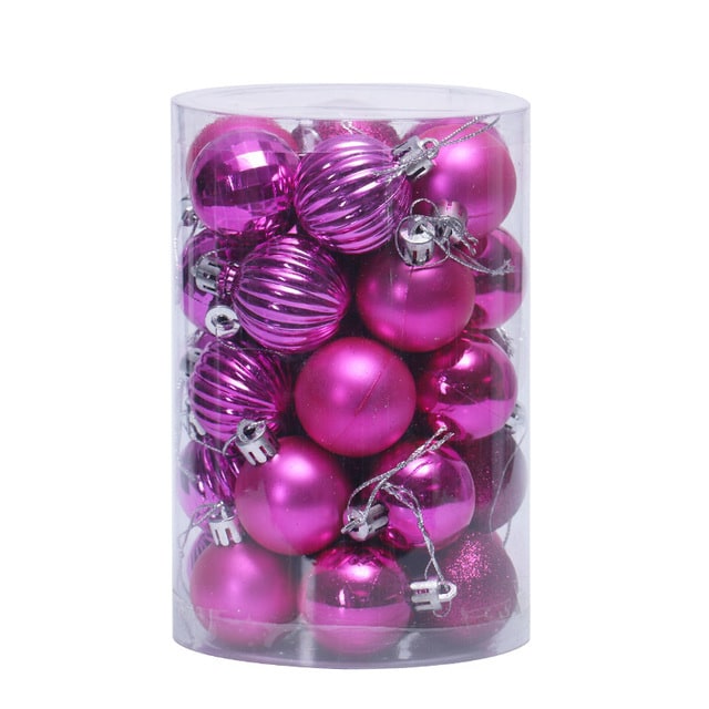 Set Cylindrical Christmas Ball Ornaments - Image 2