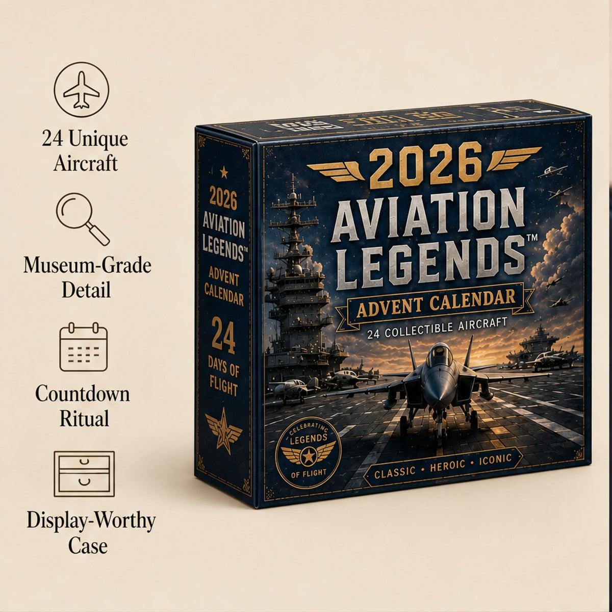 Skywick Christmas Advent Calendar With Collectible Aircraft 24 Days Of Aviation Legends - Image 3