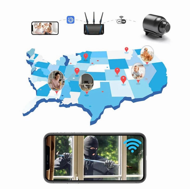 Small WiFi Security Camera With Night Vision And HD Pet Safety Monitoring - Image 6