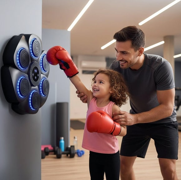 Smart Boxing Machine With Bluetooth Music And LED Lights For Interactive Training - Image 9