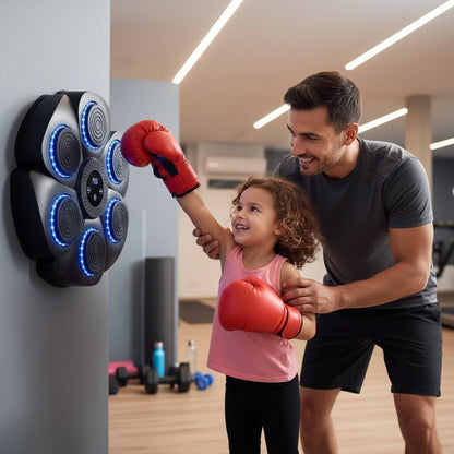 Smart Boxing Machine With Bluetooth Music And LED Lights For Interactive Training - Image 3