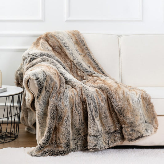 Soft Faux Fur Throw Blanket - Image 1