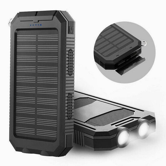 Solar Charger Power Bank With Dual USB Ports IP44 Waterproof And Integrated LED Flashlight - Image 13