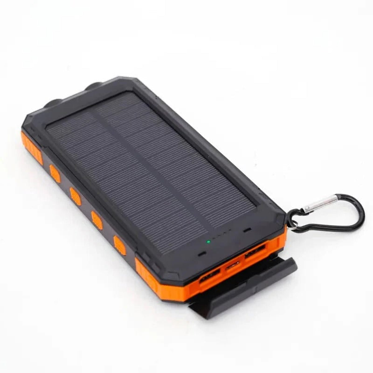 Solar Charger Power Bank With Dual USB Ports IP44 Waterproof And Integrated LED Flashlight - Image 4