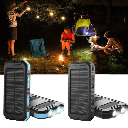 Solar Charger Power Bank With Dual USB Ports IP44 Waterproof And Integrated LED Flashlight - Image 9
