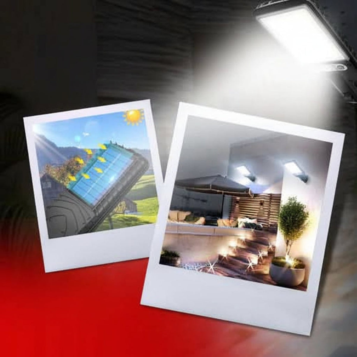 Solar LED Floodlight With Motion Sensor Weatherproof Security Light - Image 3