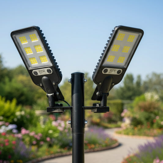 Solar LED Floodlight With Motion Sensor Weatherproof Security Light - Image 1