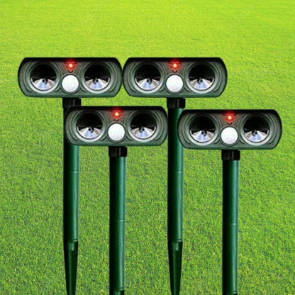 Solar Powered Ultrasonic Animal Pest Repeller With Motion Sensor - Image 1