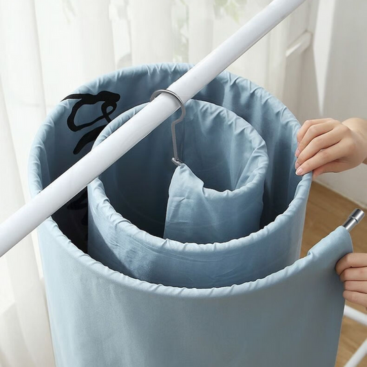 Spiral Drying Rack Metal Laundry Clothes Hanger For Blankets Sheets Large Items - Image 2