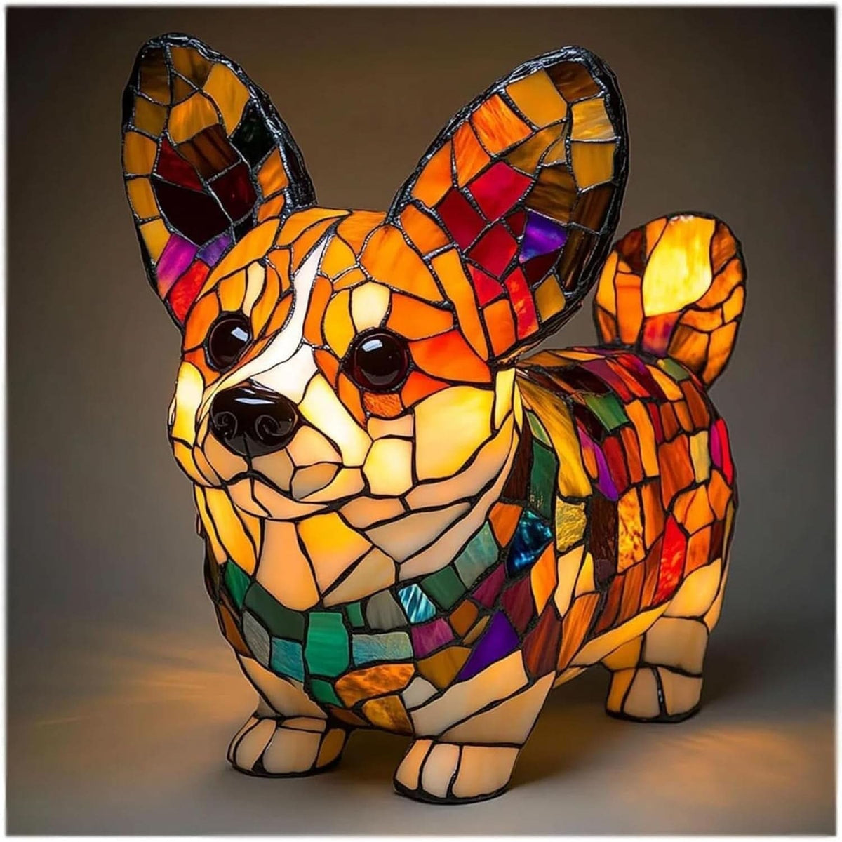 Stained Glass Dog LED Night Light - Image 12