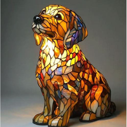 Stained Glass Dog LED Night Light - Image 17