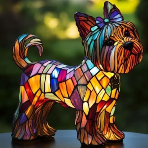Stained Glass Dog LED Night Light - Image 21