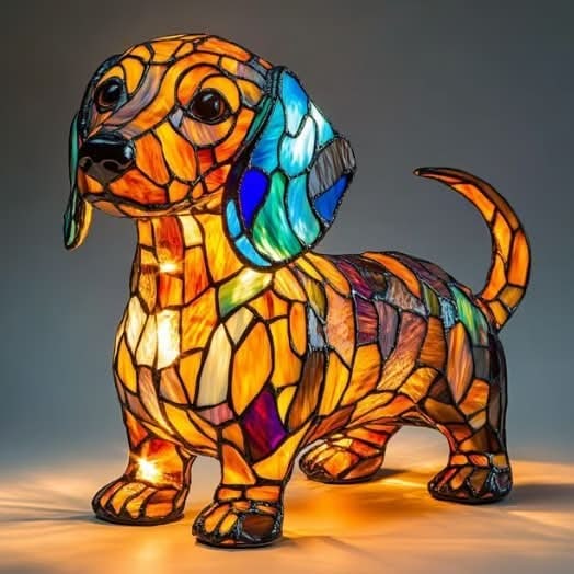 Stained Glass Dog LED Night Light - Image 22