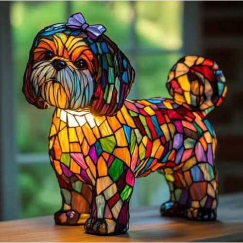 Stained Glass Dog LED Night Light - Image 26