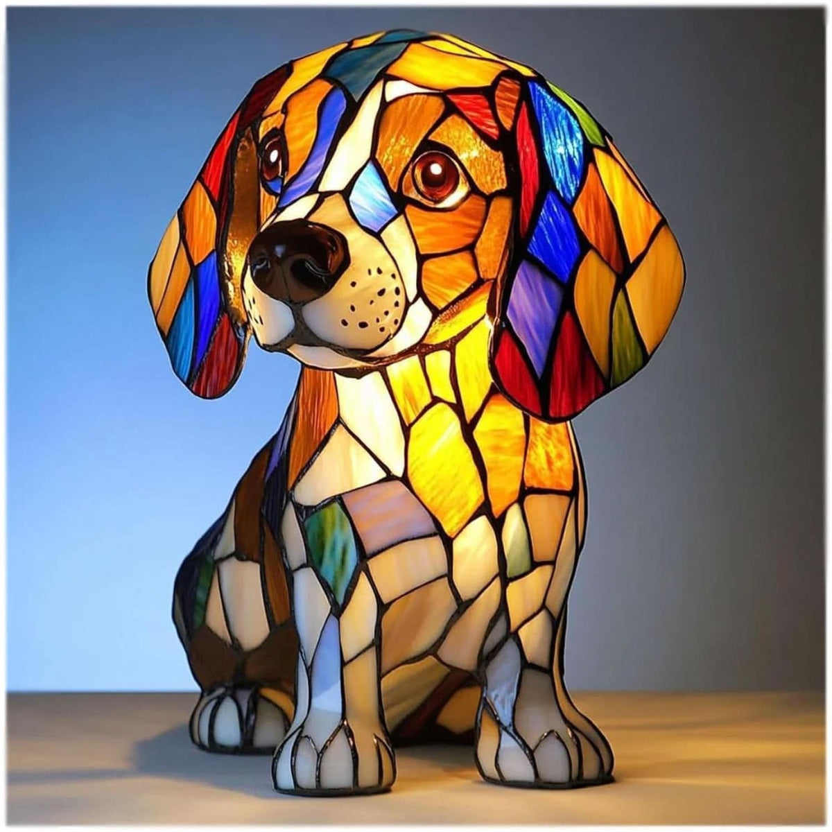 Stained Glass Dog LED Night Light - Image 4