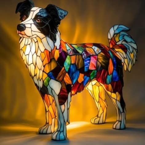 Stained Glass Dog LED Night Light - Image 5