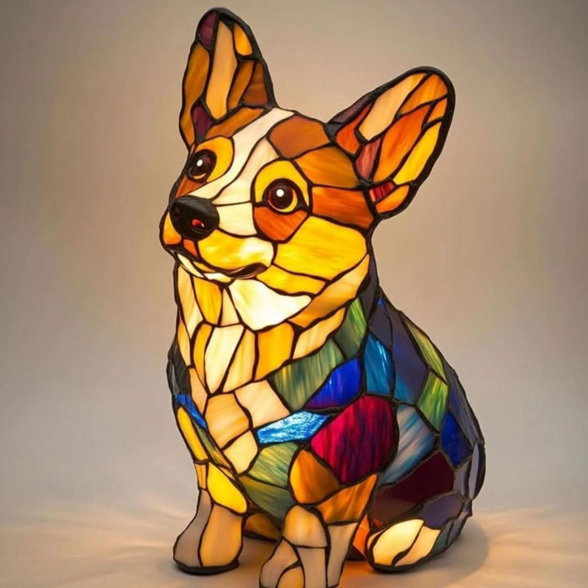 Stained Glass Dog LED Night Light - Image 7