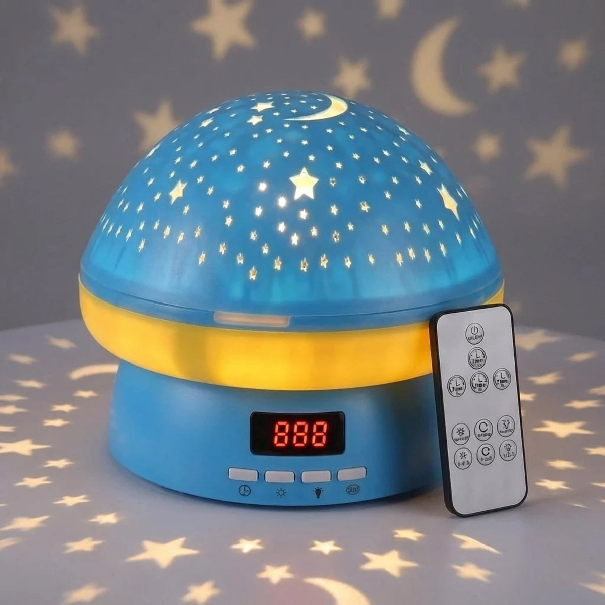 Star Projector Lamp With Remote Control And Rotating Display - Image 3