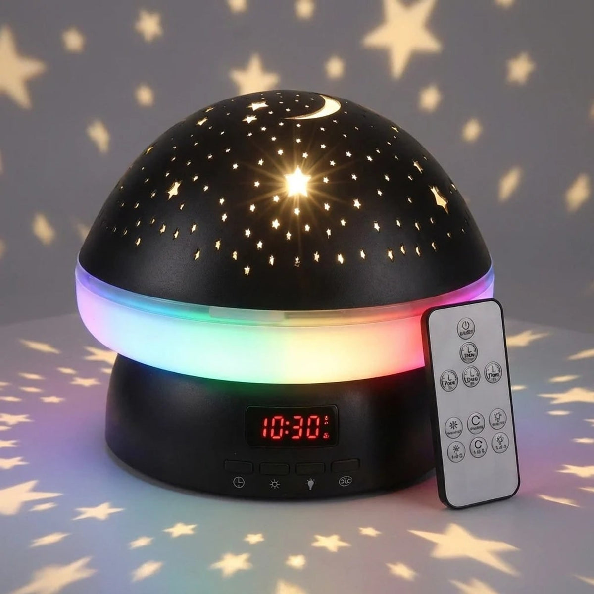 Star Projector Lamp With Remote Control And Rotating Display - Image 4
