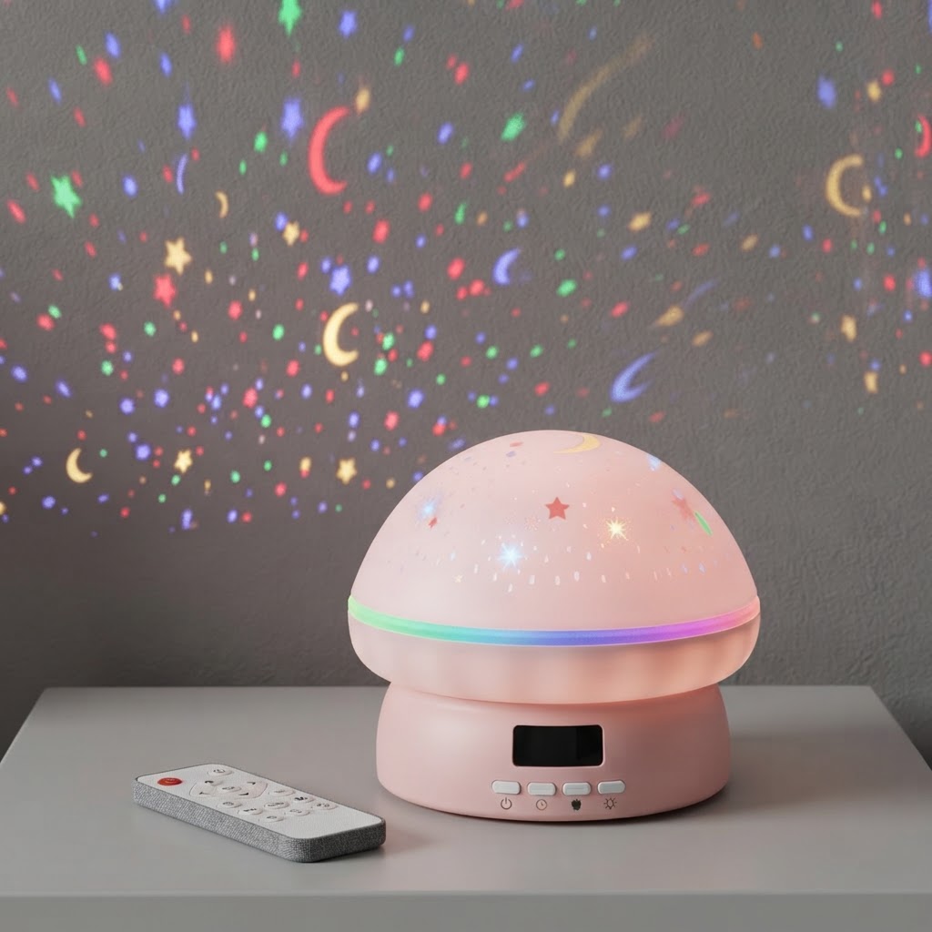 Mushroom-Shaped Star Projector Night Light With 360-Degree Rotation - Image 1