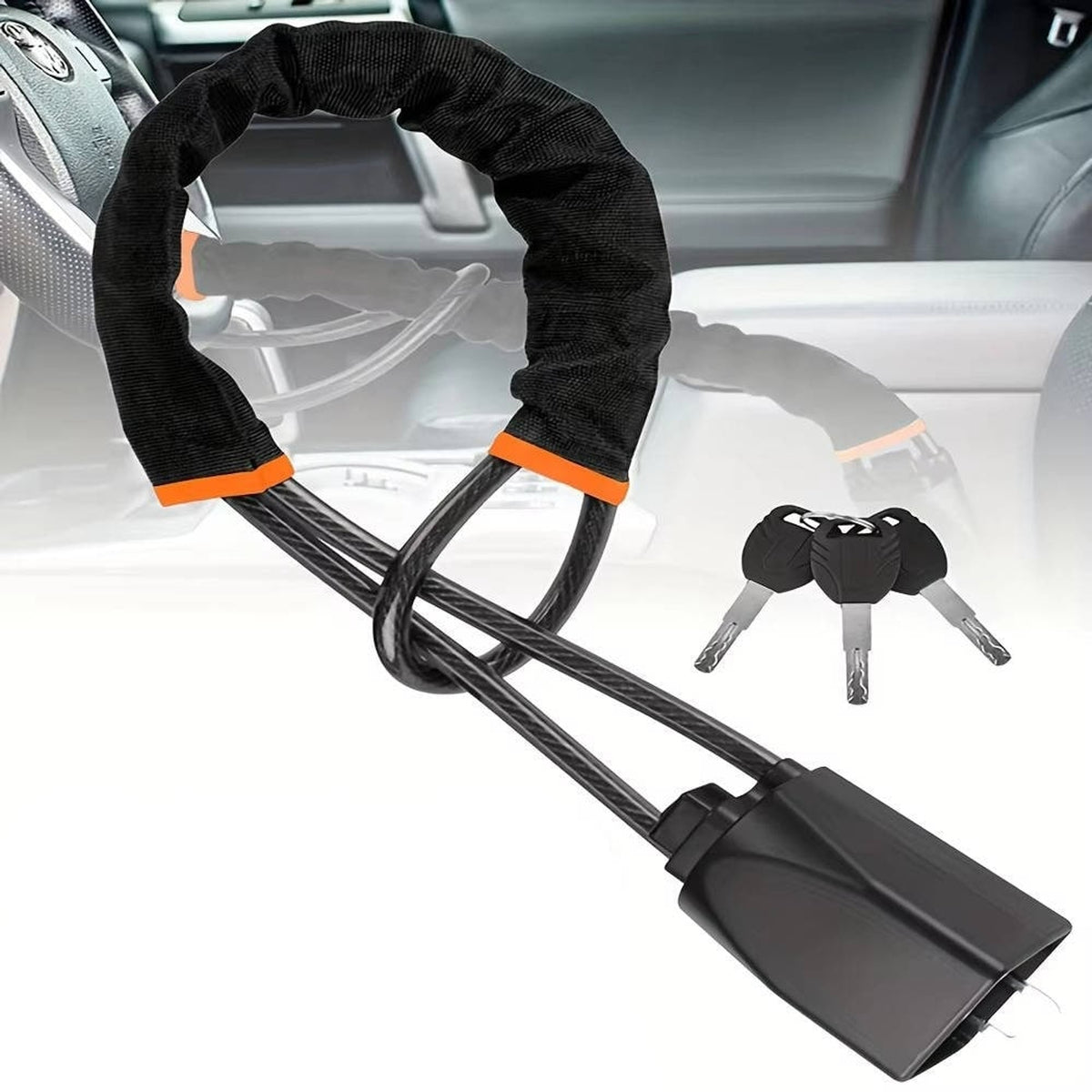 Steering Wheel Lock With DUAL SYSTEM - Image 1