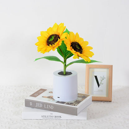 Sunflower LED Lamp USB Rechargeable With Warm Glow Accent Light - Image 8