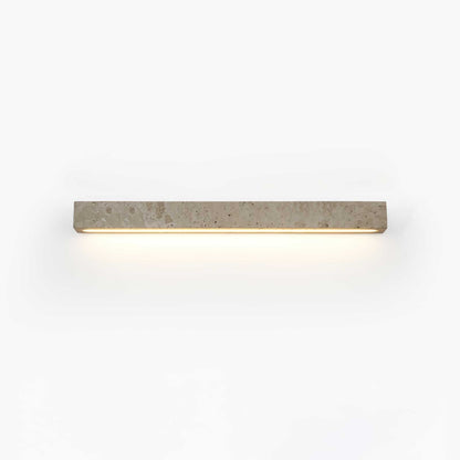 Travertine Wall Light With Rectangular Stone Body - Image 1