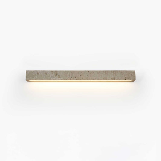 Travertine Wall Light With Rectangular Stone Body - Image 1