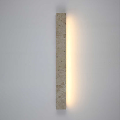 Travertine Wall Light With Rectangular Stone Body - Image 5