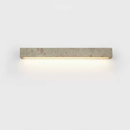 Travertine Wall Light With Rectangular Stone Body - Image 8