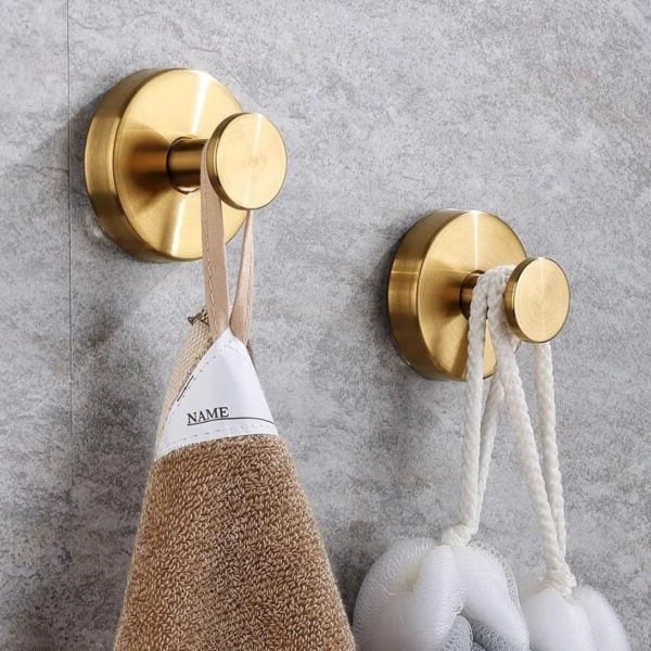 Twist-Lock Suction Cup Wall Hooks 2-Piece Set For Smooth Surfaces - Image 1