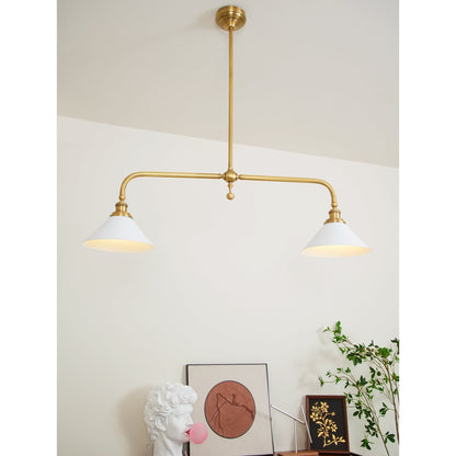 Two-Head Pendant Light with White Shades - Image 32