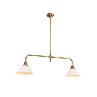 Two-Head Pendant Light with White Shades - Image 39