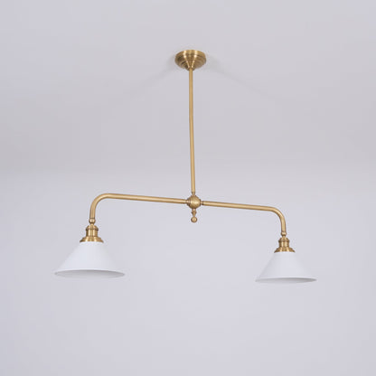 Two-Head Pendant Light with White Shades - Image 40
