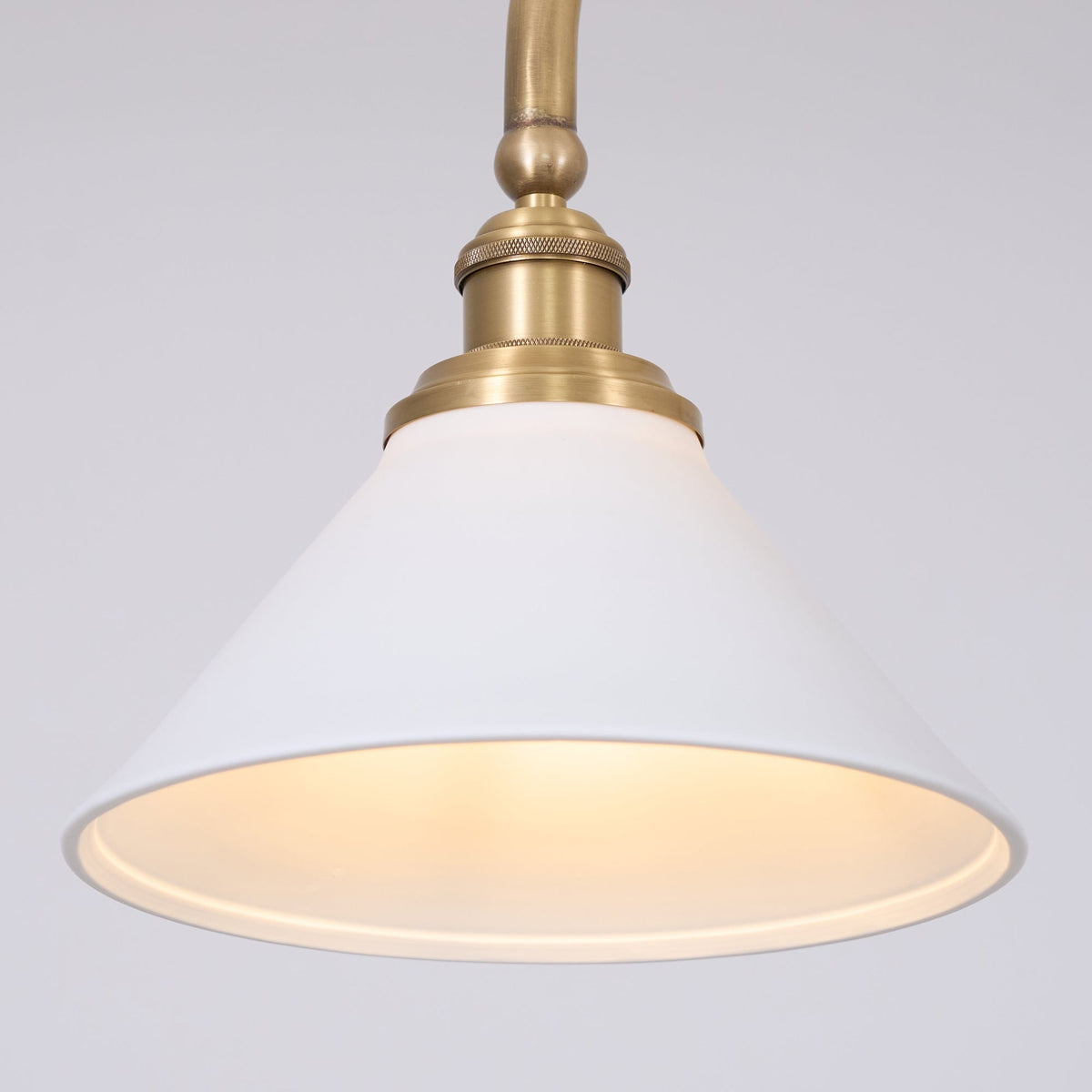 Two-Head Pendant Light with White Shades - Image 47