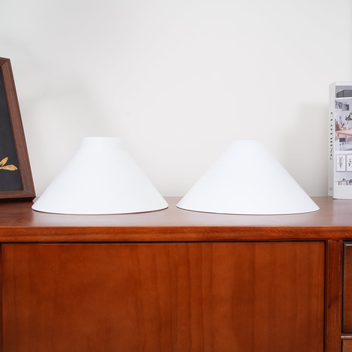 Two-Head Pendant Light with White Shades - Image 56